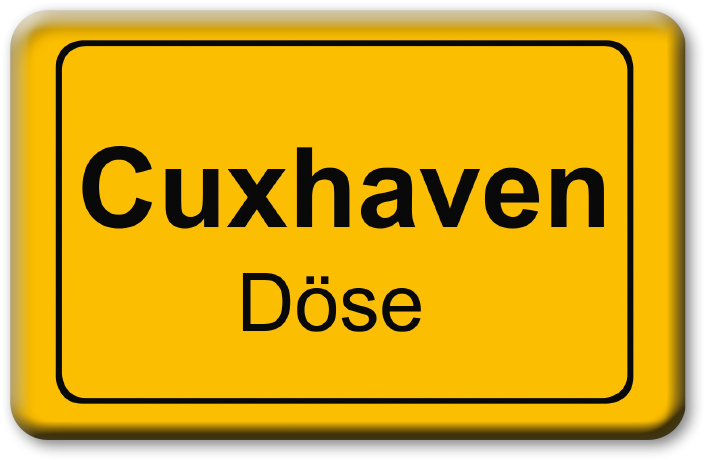 MD Cux.Doese Ortsschild.  Cuxhaven, Döse