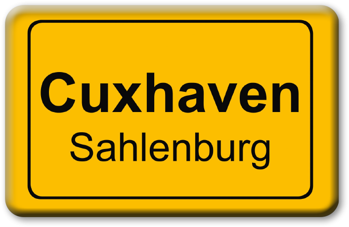 MD Cux.Sa Ortsschild. Cuxhaven, Sahlenburg